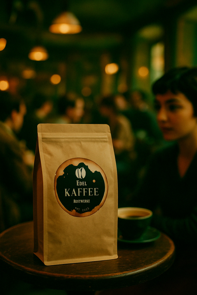 Edel Kaffee trifft handgeschriebene Zeilen. Inmitten von Gesprächen im Hintergrund steht dein Kaffee im Mittelpunkt: ehrlich, warm, handwerklich. Für langsame Nachmittage und echte Verbindungen.